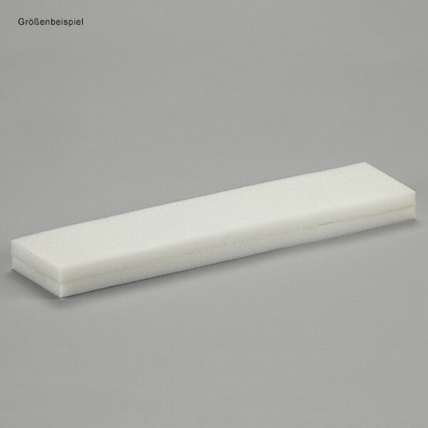 Alu-Schiene Ingo, 30 x 5 cm, 3 cm hoch, beidseitig gepolstert