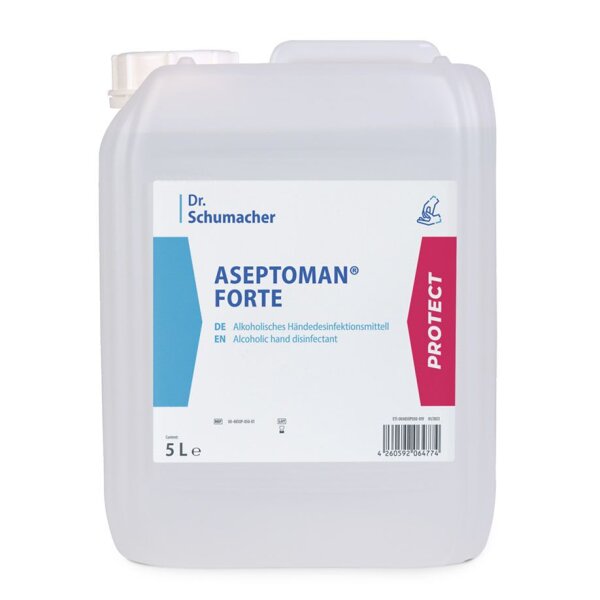 Aseptoman forte | alkoholische Händedesinfektion | Biozid | 5 Liter Kanister
