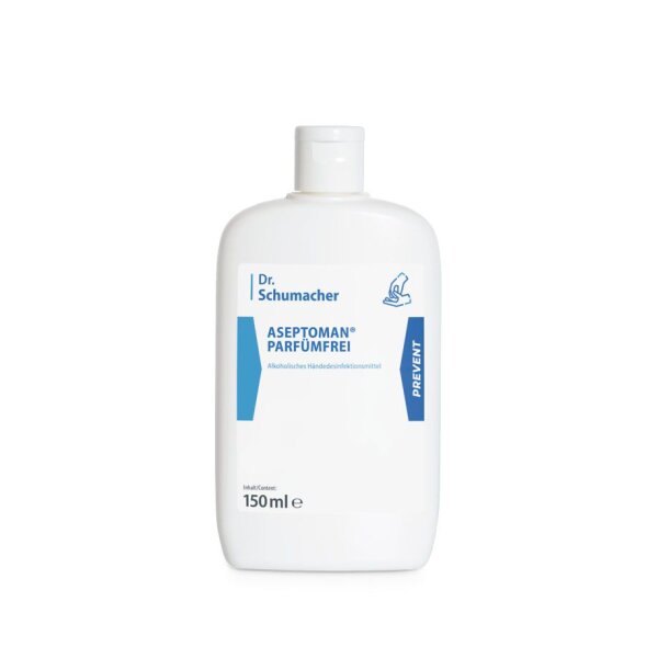 Aseptoman | Händedesinfektion | parfümfrei  150 ml Kittelflasche