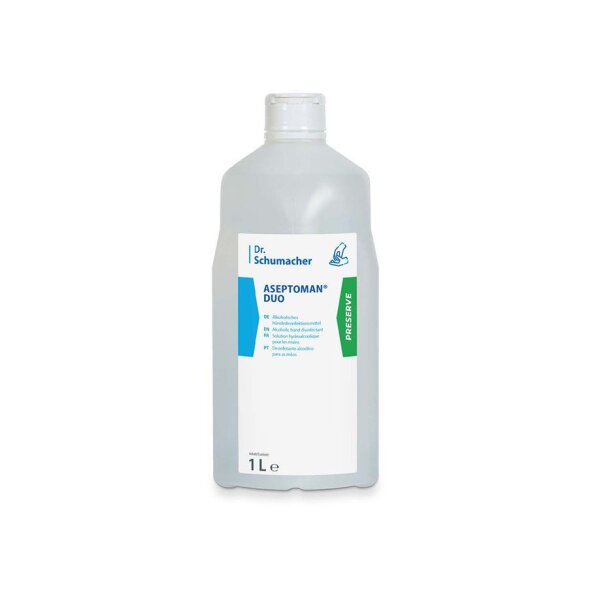 Aseptoman Duo | alkoholische Händedesinfektion | begrenzt viruzid PLUS | 1000 ml Spenderflasche