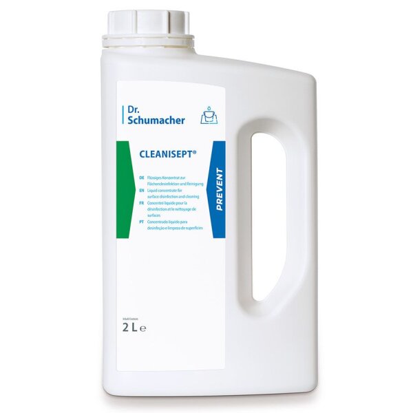 Cleanisept | Konzentrat zur Flächendesinfektion | alkoholfrei | 2 Liter Griffflasche