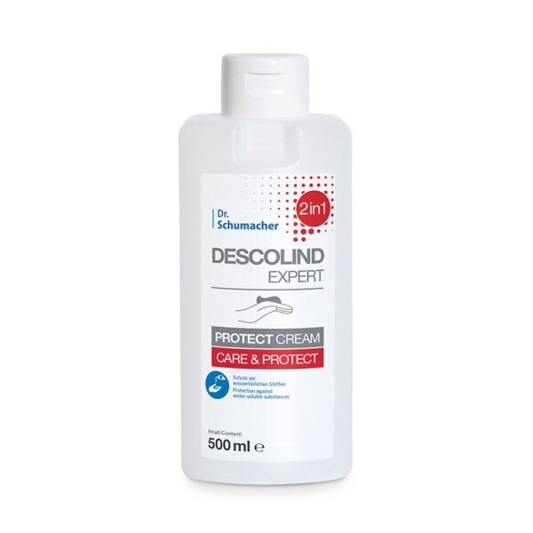 Descolind EXPERT PROTECT Cream | Pflege empfindlicher und zu Allergien neigender Hände | 500 ml