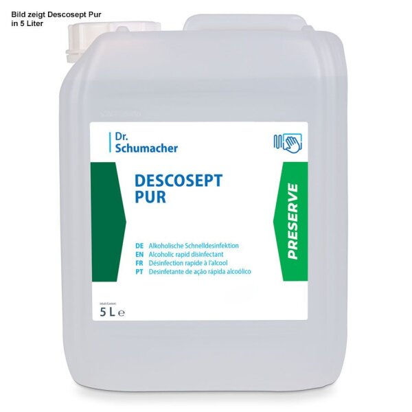 Descosept pur | alkoholische Flächen-Schnelldesinfektion | gebrauchsfertig | 5 Liter Kanister