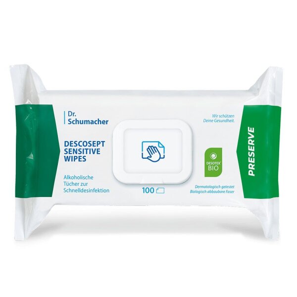 Descosept sensitive Wipes | 20x22cm | 100 Tücher im Flowpack