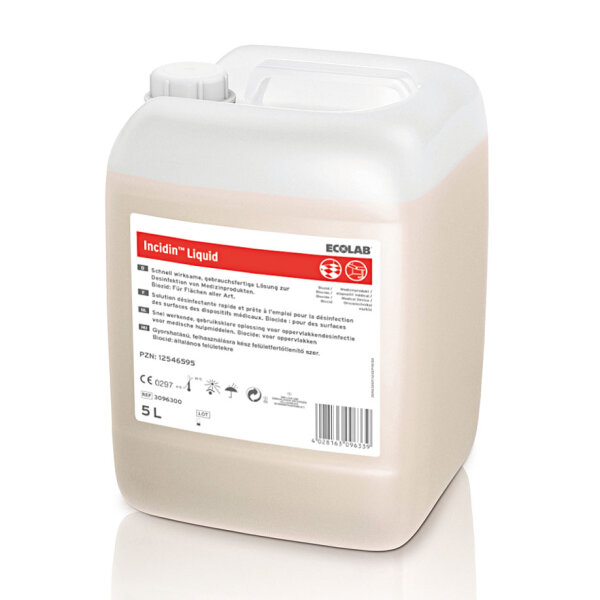 Incidin Liquid | alkoholhaltige Schnelldesinfektion | 5 Liter Kanister