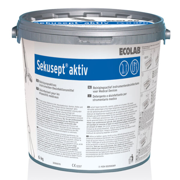 Sekusept aktiv | Instrumentendesinfektion | aldehydfrei | 6 kg Eimer