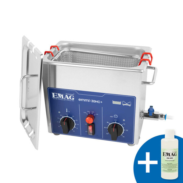 Ultraschall-Reinigungsgerät 3 Ltr. Emmi 30 HC Plus inkl. 100 ml Universalkonzentrat EM-090