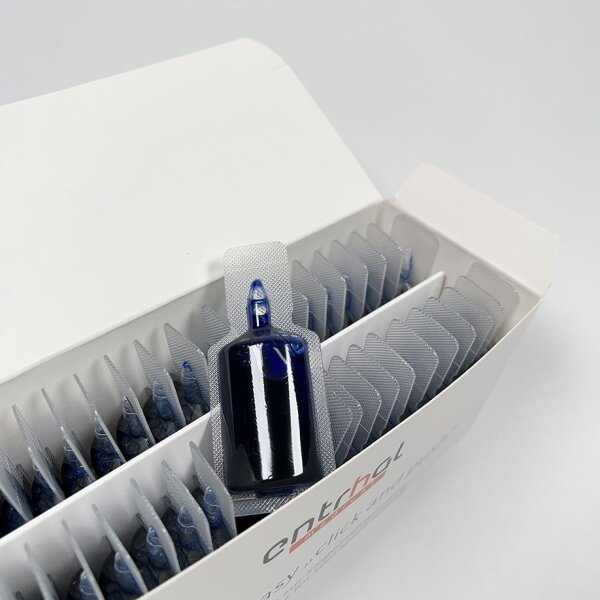 Ink Test easy, click and push, Einweg- knickfläschen ca. 4 ml, blau (40 Stck.)