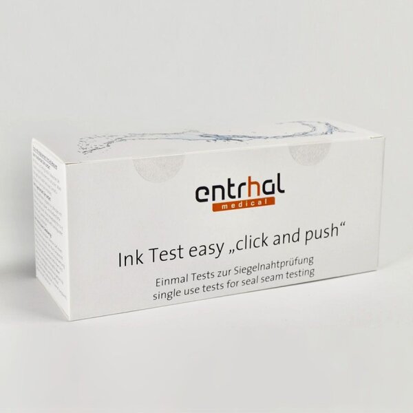 Ink Test easy, click and push, Einweg- knickfläschen ca. 4 ml, rot (40 Stck.)