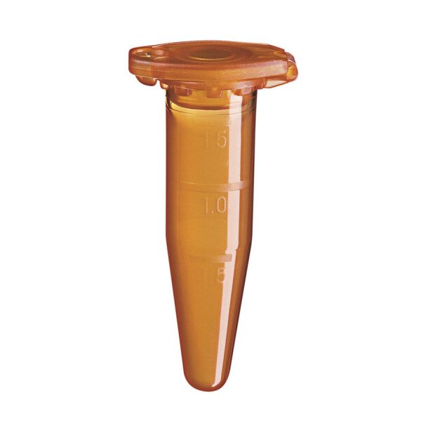 Safe-Lock Tubes 1,5 ml, PCR clean, ambra, konisch mit Deckel (1000 Stck.)