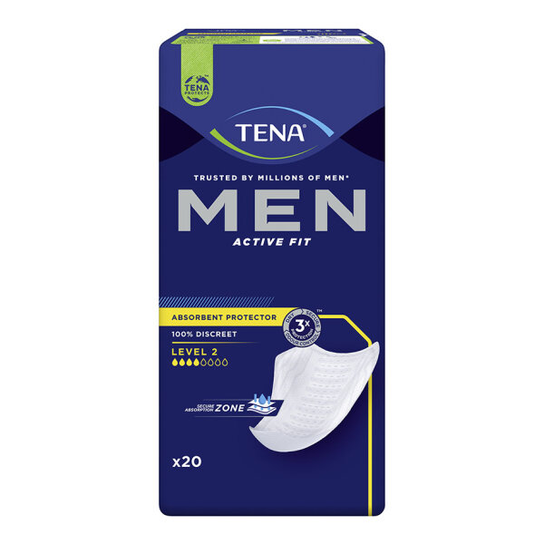 TENA Men Active Fit Level 2, Inkontinenzeinlagen (6 x 20 Stck.)