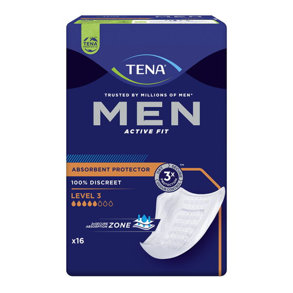 TENA Men Active Fit Level 3, Inkontinenzeinlagen (6 x 16 Stck.)