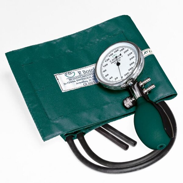 Prakticus II Blutdruckmessgerät Ø 68 mm 2-Schlauch, grün, kpl. im Etui