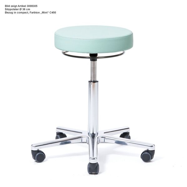 Arbeitshocker, Höhenverstellung 57-76 cm mit Ringauslösung, ohne Fußring (Strecke)