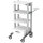 doppio 60 Gerätewagen 2, weiß, mit 4 Ab- lageplatten, 1 Quertraverse, 1 Schublade