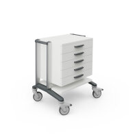 doppio 60 Narkosewagen, weiß, mit 2 Ab-...