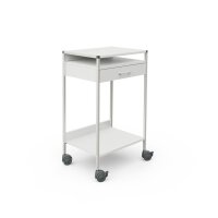 Steharbeitsplatz/Laptop-Wagen 08/16 Wagen 45, weiß