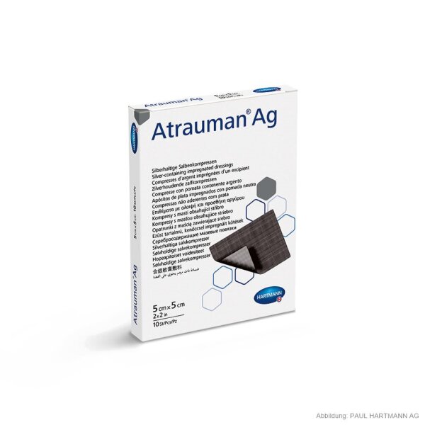 Atrauman Ag Salbenkompressen steril 5 x 5 cm (10 Stck.)#499601#
