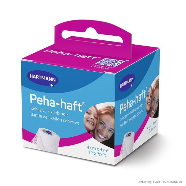 Hartmann Peha-haft kohäsive | elastische Fixierbinde | latexfrei | 4cm x 4m | weiß | 1 Stück
