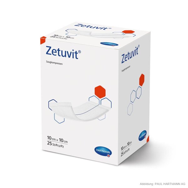 Hartmann Zetuvit Saugkompressen | steril | 10 x 10cm | 25 Stück