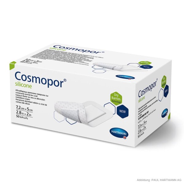 Hartmann Cosmopor silicone Wundverband | steril | 7,2 x 5 cm | 50 Stück
