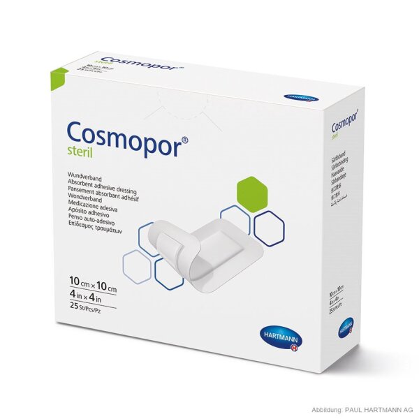 Hartmann Cosmopor Steril | Wundverband | 10 x 10 cm | 25 Stück