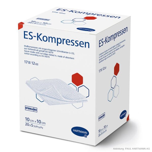 Hartmann ES-Kompressen | 12-fach | steril | 10 x 10 cm | 20 x 5 Stück