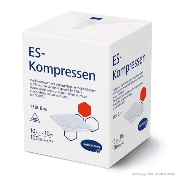 Hartmann ES-Kompressen | 8-fach | unsteril | 10 x 10 cm | 100 Stück