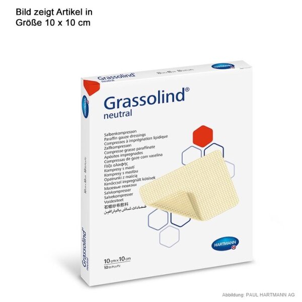 Grassolind Salbenkompressen steril 10 x 10 cm (10 Stck.)