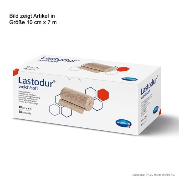 Lastodur weich/soft Langzugbinden 7 m x 12 cm (10 Stck.)