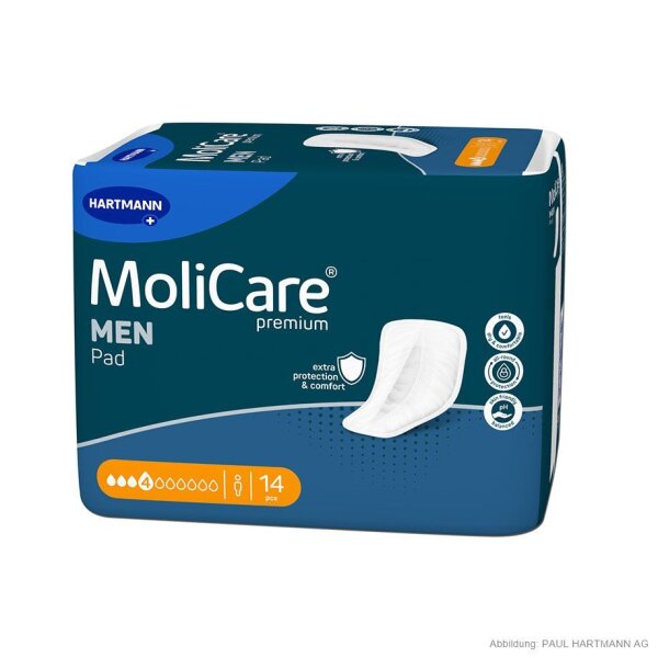 MoliCare Premium MEN PAD 4 Tropfen Inkontinenzeinlagen (14 Stck.)