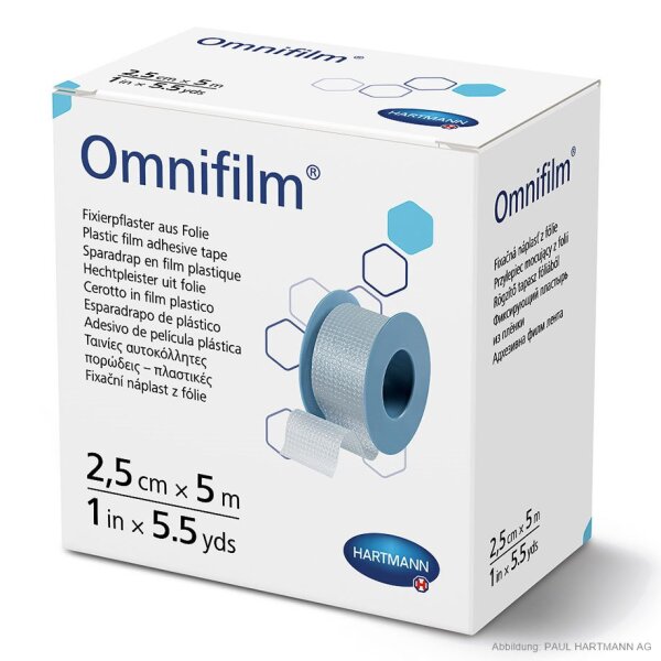 Omnifilm Fixierpflaster 5 m x 2,5 cm, mit Sprengring (=900521)