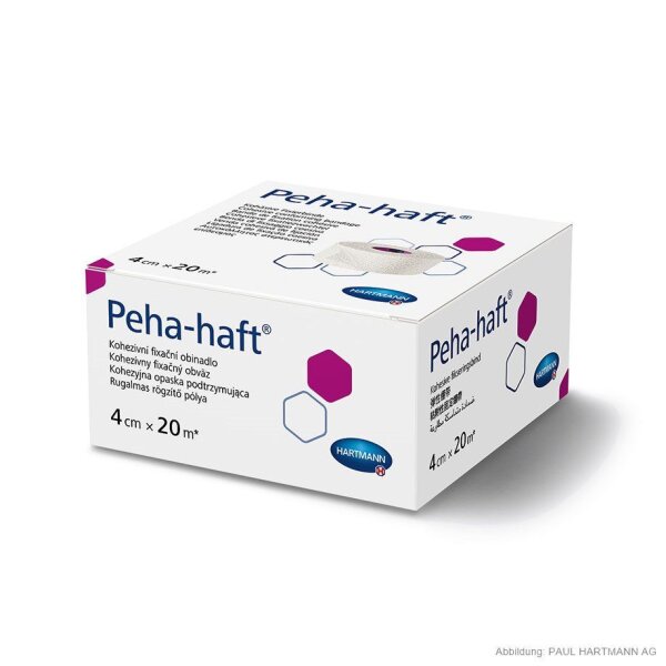 Hartmann Peha-haft kohäsive, elastische Fixierbinde | latexfrei | 4cm x 20m | weiß | 1 Stück