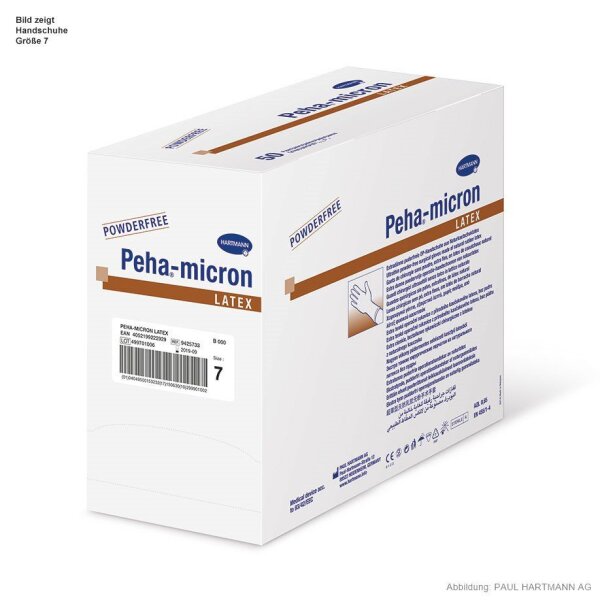 Peha-micron latex OP-Handschuhe powderfree, steril, Gr. 8 (50 Paar)