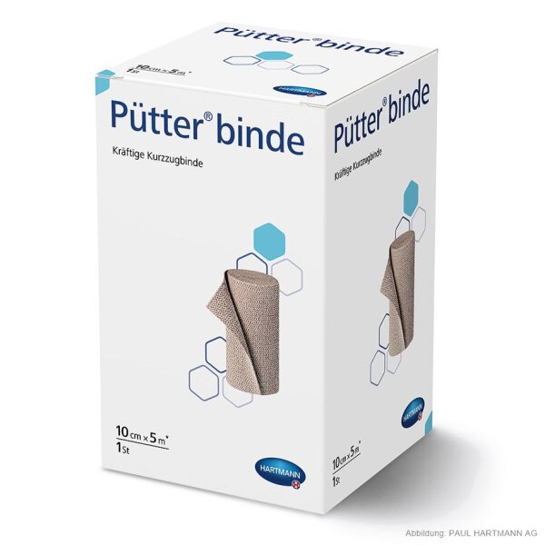 Hartmann Pütterbinden | Kurzzugbinden | 10 cm x 5 m | hautfarben | 1 Stück