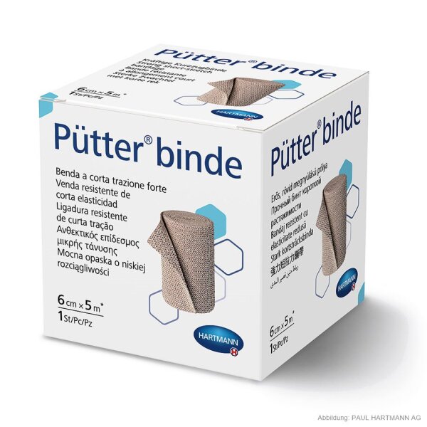 Hartmann Pütterbinden  Kurzzugbinden | 6 cm x 5 m | lose | 1 Stück