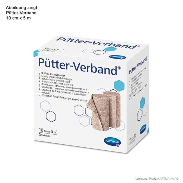 Hartmann Pütterbinden | Kurzzugbinden | 10 cm x 5 m | 2 Stück