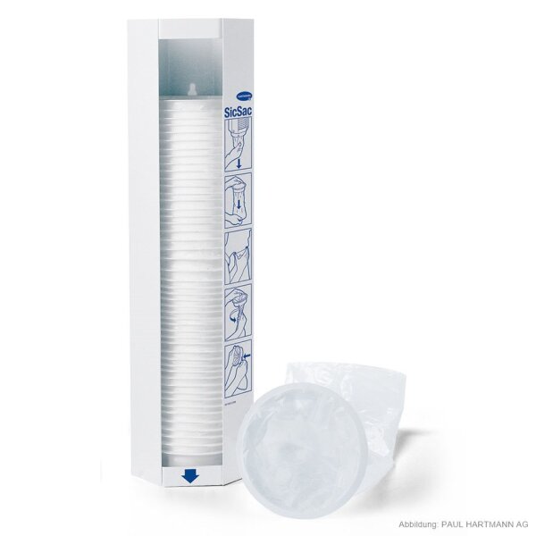 SicSac Spender 13 x 47 cm zur Wandmontage, leer