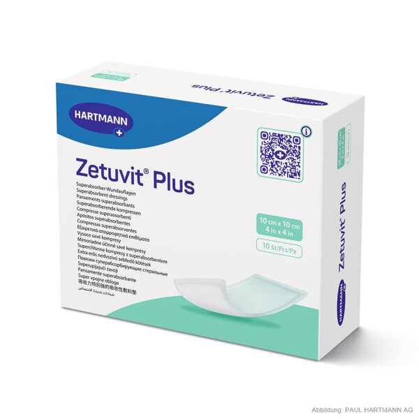 Hartmann Zetuvit Plus Saugkompressen | steril | 10 x 10cm | 10 Stück