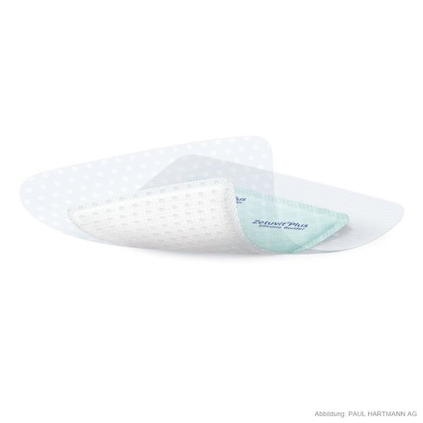 Zetuvit Plus Silicone Border Saugkompressen 10 x 10 cm (10 Stck.)
