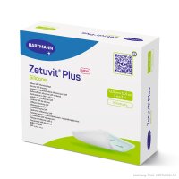Zetuvit Plus Silicone Saugkompressen steril 12,5 x 12,5...