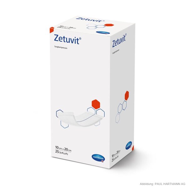 Hartmann Zetuvit Saugkompressen | steril | 10 x 20cm | 25 Stück