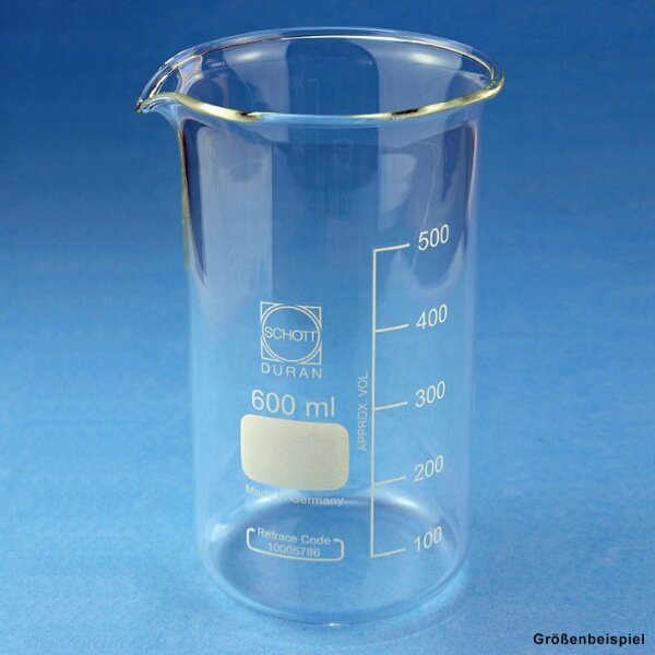 Becherglas mit Teilung 600 ml hohe Form