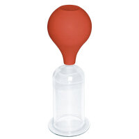 Massage-Schröpfglas mit Olive und Ball, 11 x 5 cm...