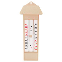 Maxima-Minima-Thermometer mit Drucktasten-Magnet und Dach...