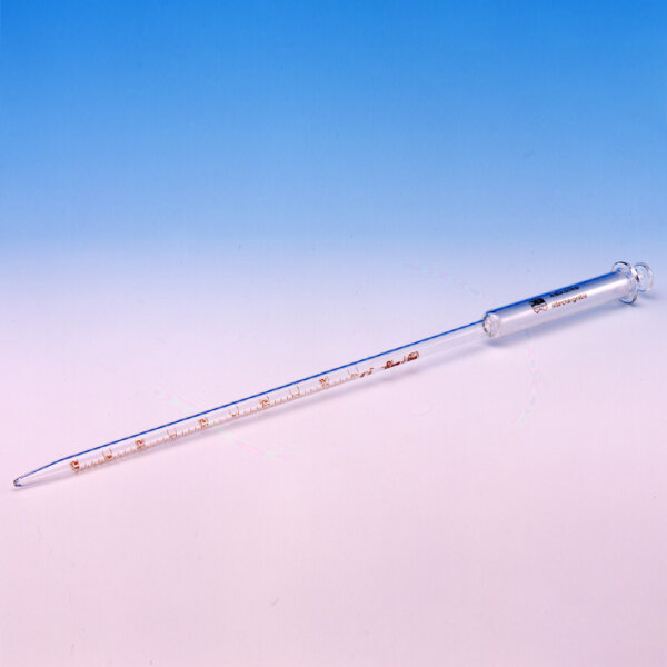 Safety-Messpipette 10 ml mit eingeschliffenem Saugkolben
