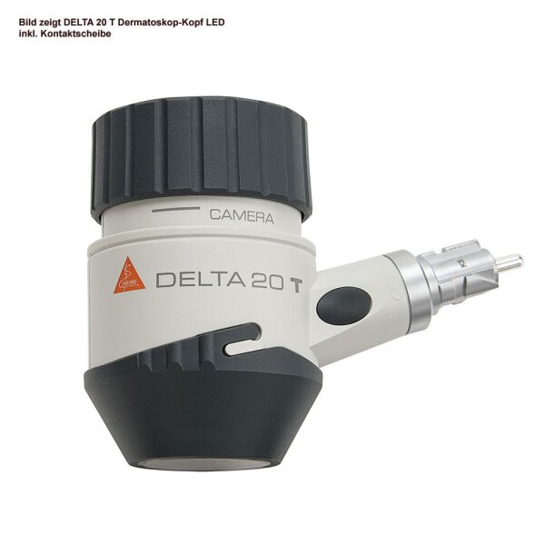 DELTA 20 T LED Dermatoskop-Kopf inkl. Kontaktscheibe Ø 23 mm mit Skala, ohne Griff