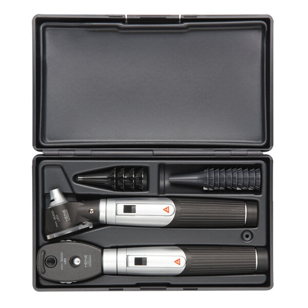 mini 3000 Diagnostik-Set 2,5 V LED, schwarz, mit 2 Batteriegriffen mini 3000 inkl. Batterien