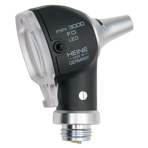 mini 3000 F.O. Otoskop-Kopf 2,5 V LED, schwarz, ohne Griff und ohne Zubehör