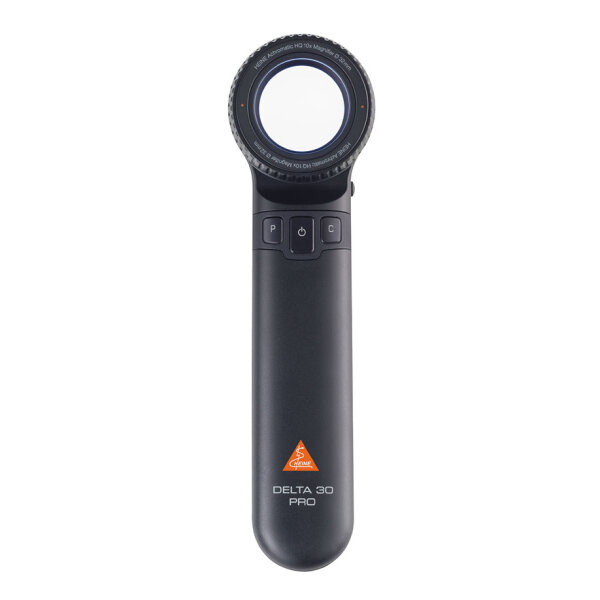 DELTA 30 PRO Dermatoskop mit Kontaktscheibe mit Skala, E4-USBC Steckernetzteil mit Kabel, Etui